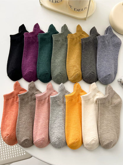 5 Pairs Womens Socks Lovely Cow Pattern Short Socks Creative Printing Socks Ankle Sock